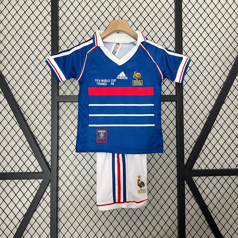 FRANÇA I FINAL ESPECIAL DA COPA DO MUNDO 98 KIT INFANTIL (RETRO)