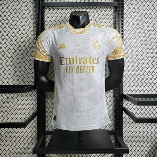 REAL MADRID GOLD LIMITED EDITION 24/25 MASCULINO (VERSÃO JOGADOR) 