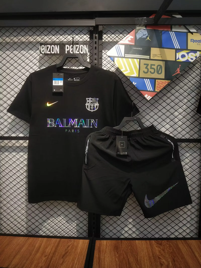 BARCELONA SET EDIÇÃO LIMITADA BALMAIN PARIS PRETO 24/25 MASCULINO 