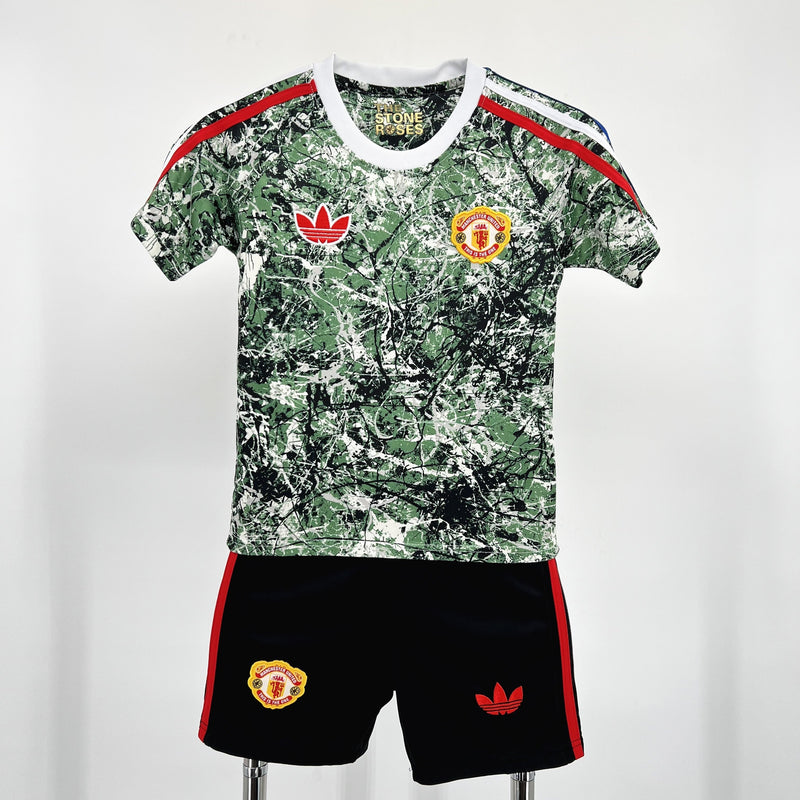 MANCHESTER UNITED EDIÇÃO LIMITADA ADIDAS RETRO 24/25 KIT INFANTIL